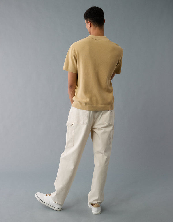 Polo de suéter lavado de fin de semana Ae - Beige