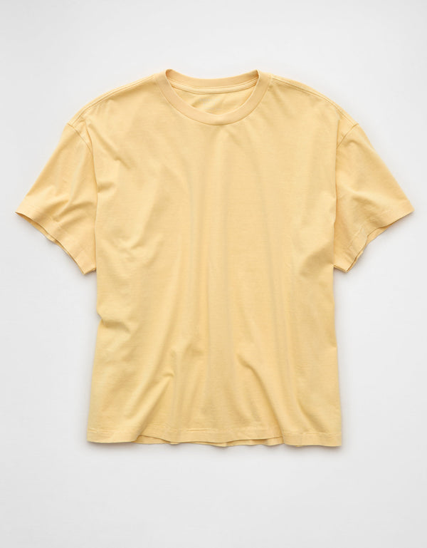 Camiseta ajustada desgastada Ae. - Amarillo