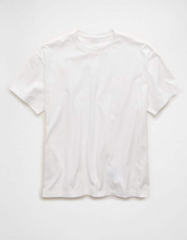 Camiseta ajustada desgastada Ae. - Blanco