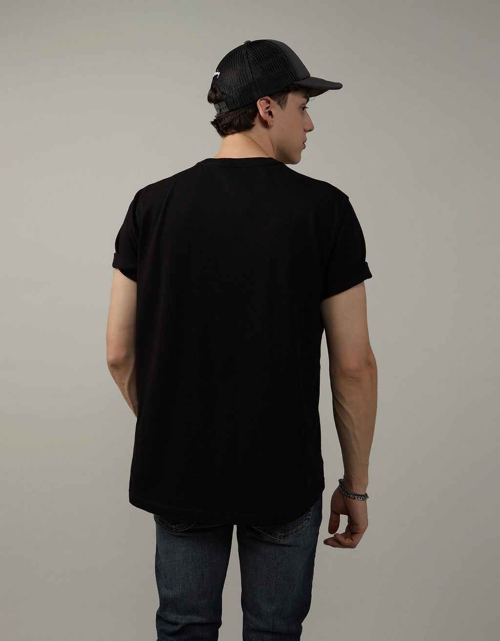 Camiseta Oversized Ae - Negro 1164_1539_001_ob