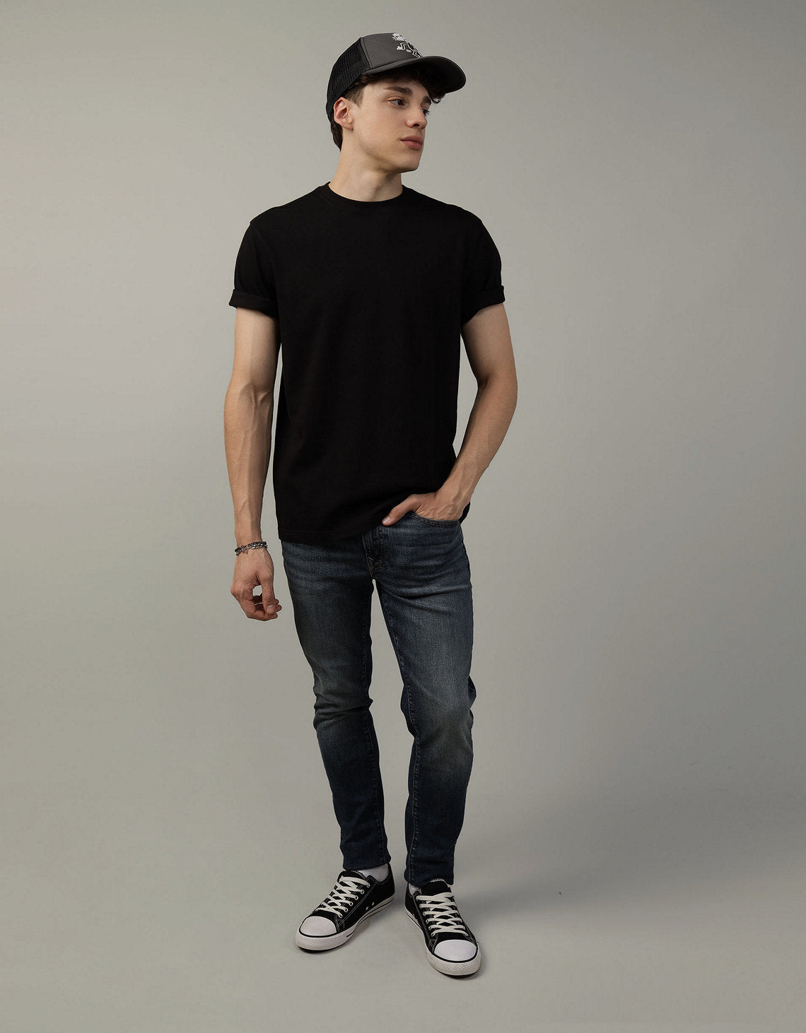 Camiseta Oversized Ae - Negro 1164_1539_001_of