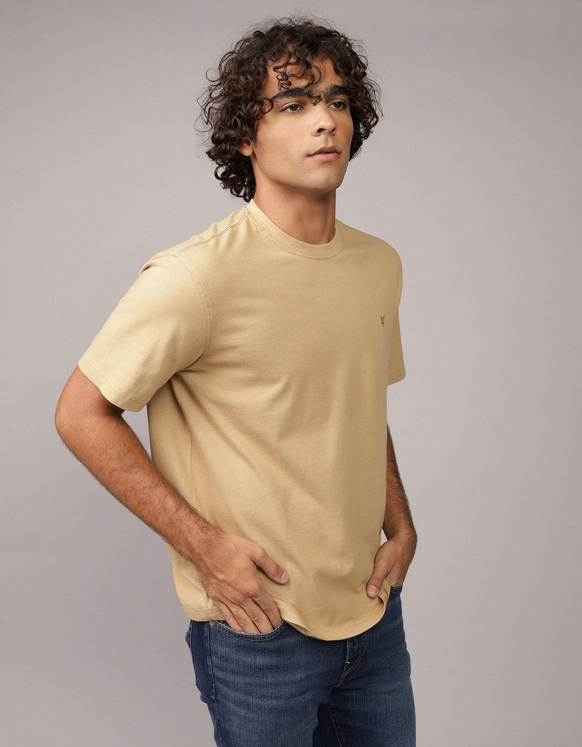 Camiseta Oversized Ae - Caqui 1164_1539_212_of