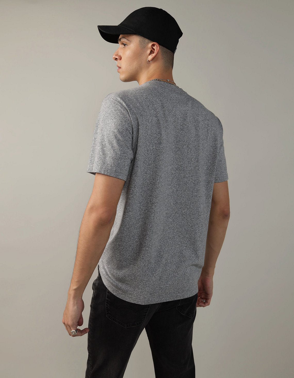 Camiseta Lived-In Manga Corta Ae - Gris 1164_1757_006_ob