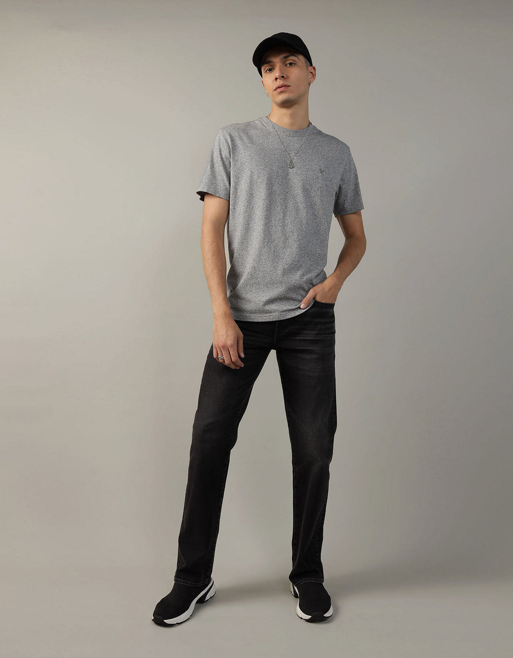 Camiseta Lived-In Manga Corta Ae - Gris 1164_1757_006_of