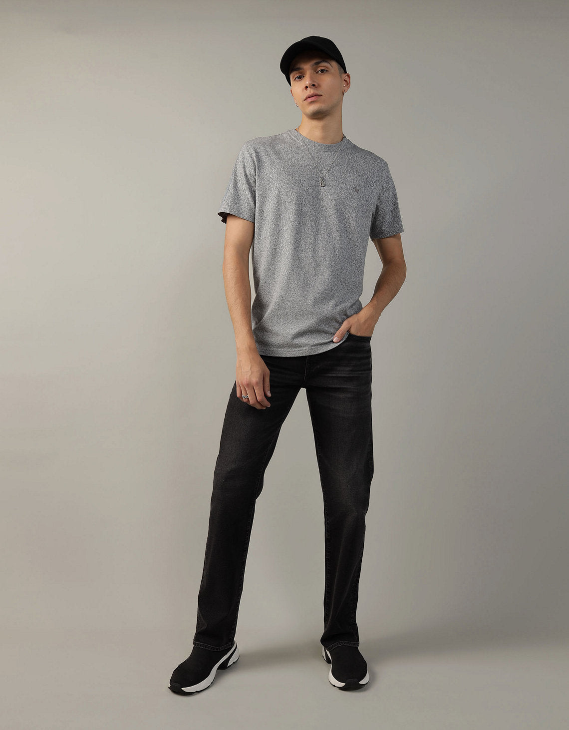 Camiseta Lived-In Manga Corta Ae - Gris 1164_1757_006_of