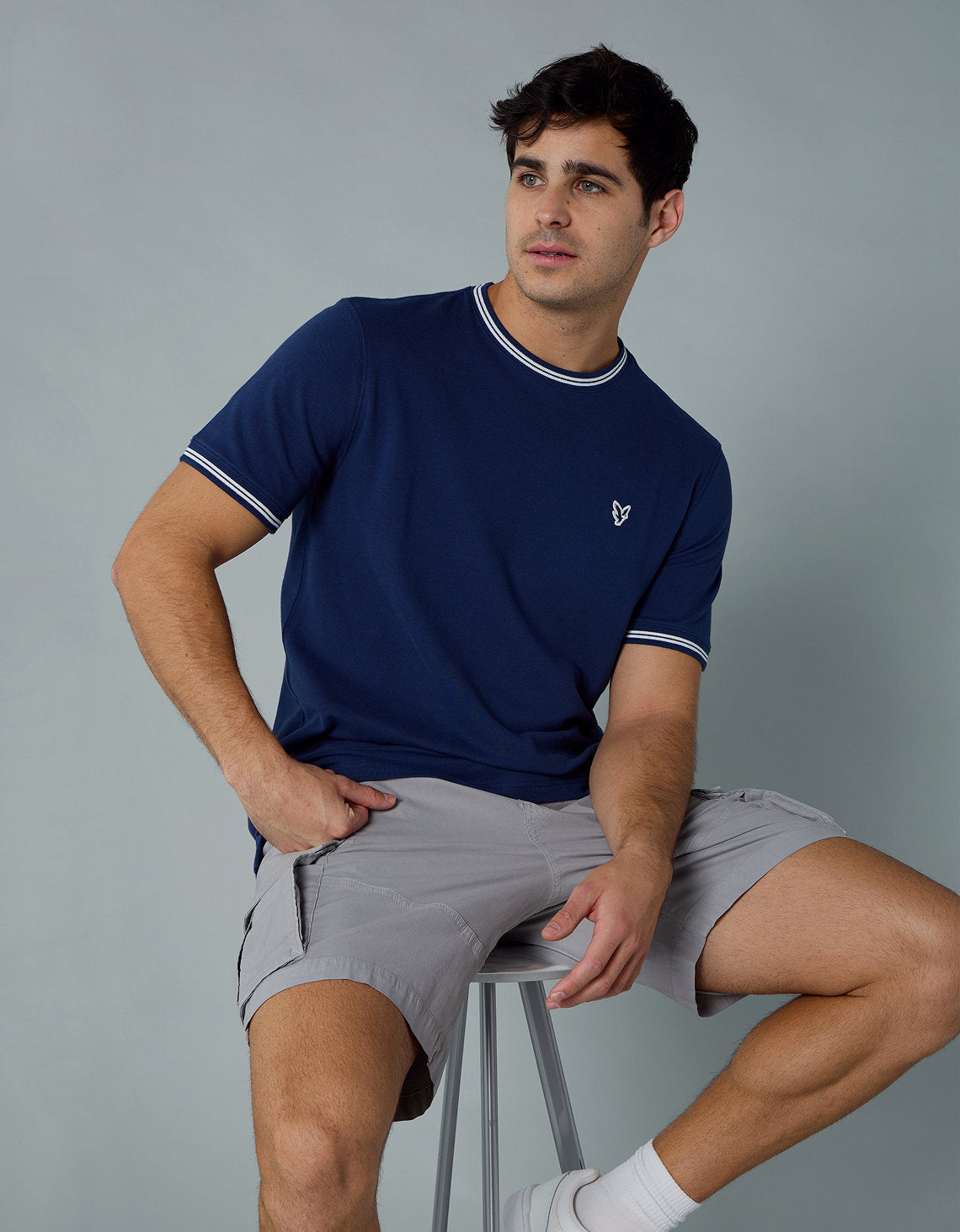 Camiseta Piqué Flex de Ae - Azul 1164_3090_405_of