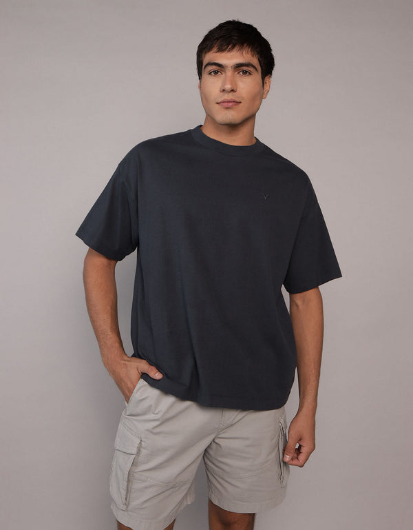 Camiseta de cuello redondo Ae - Negro
