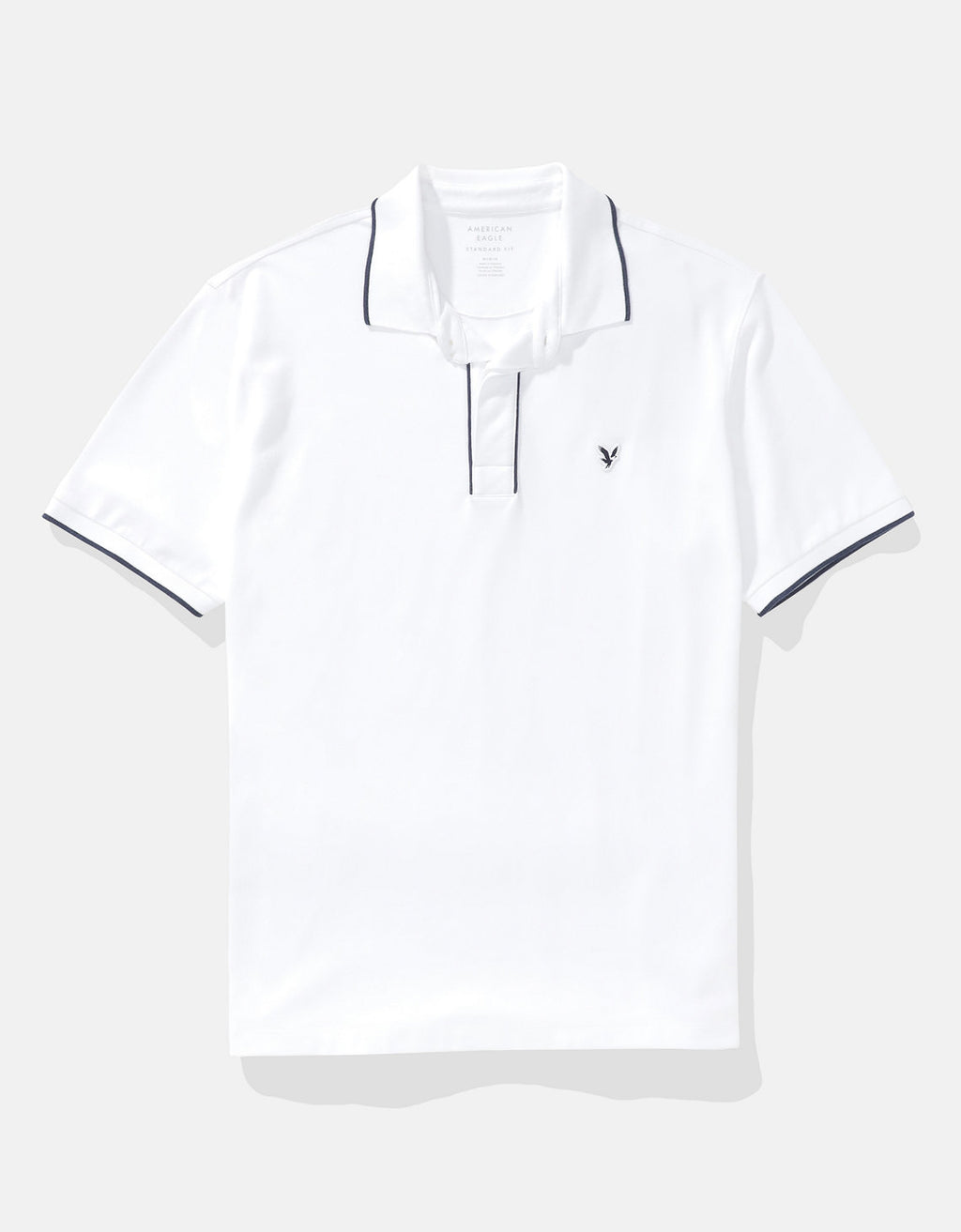 Polo de Piqué Elástico con Apariencia Desgastada para Hombre - Blanco 1165_4559_100_f