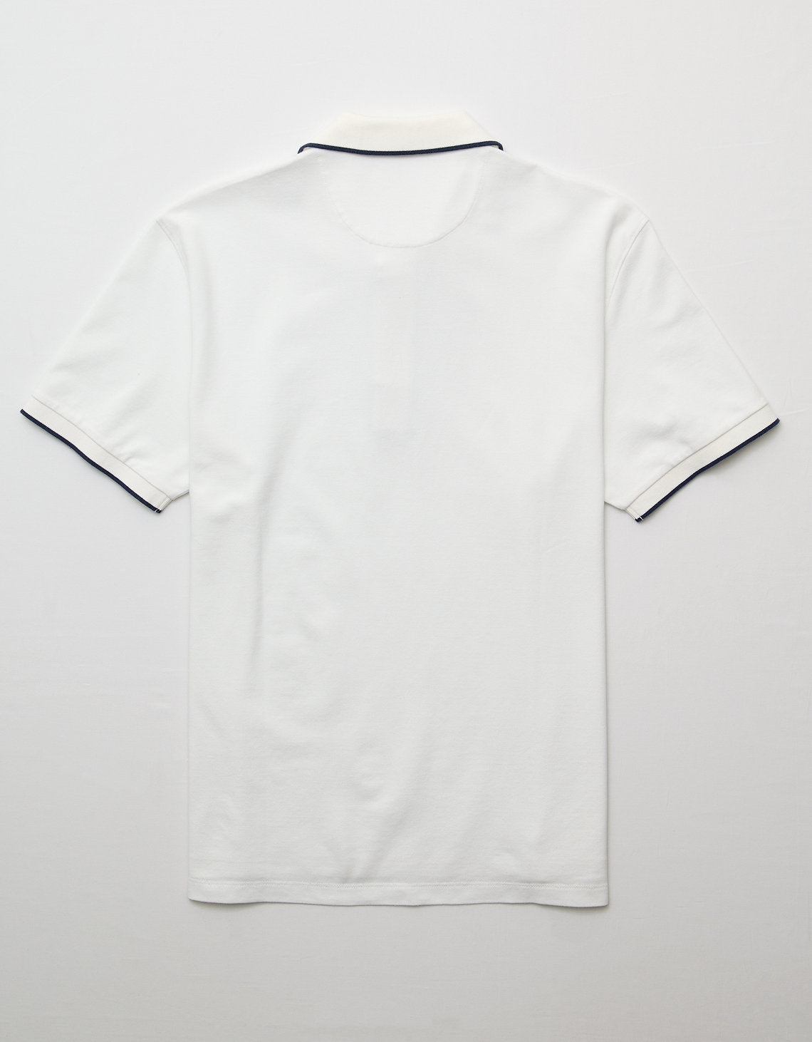 Polo de Piqué Elástico con Apariencia Desgastada para Hombre - Blanco 1165_4559_110_b