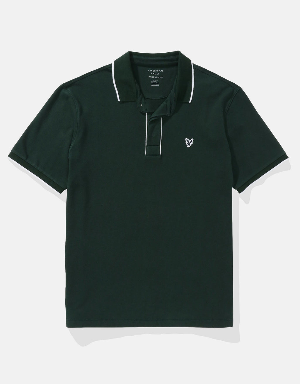 Polo de Piqué Elástico con Apariencia Desgastada para Hombre - Verde 1165_4559_300_f