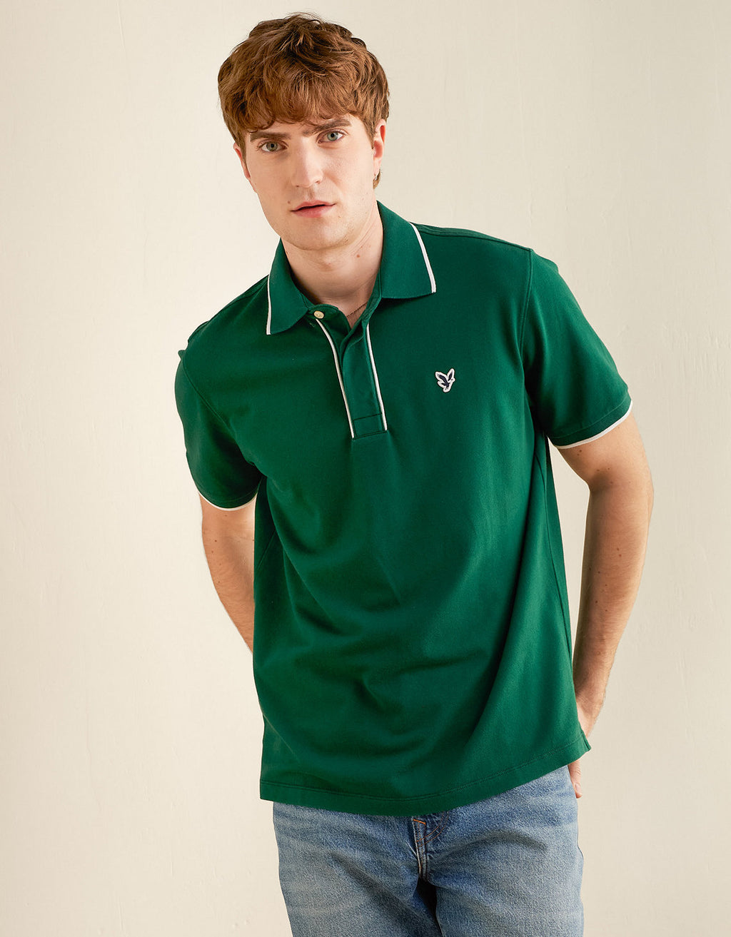 Polo de Piqué Elástico con Apariencia Desgastada para Hombre - Generico 1165_4559_322_of