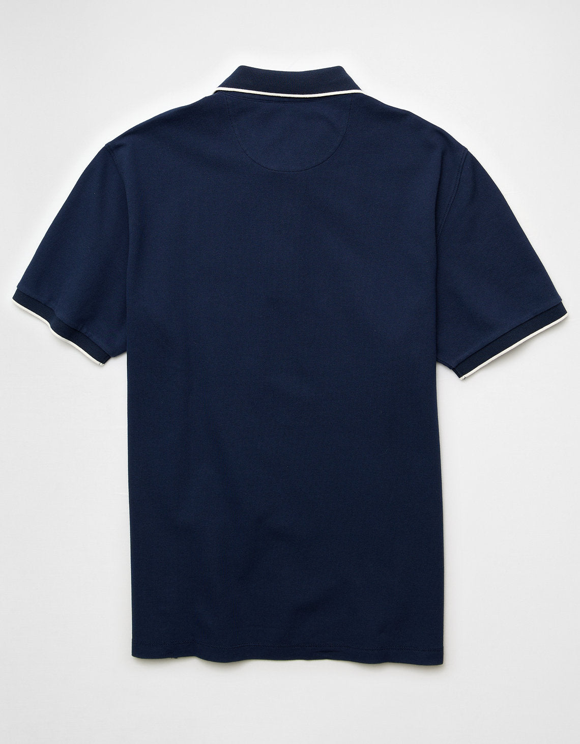 Polo de Piqué Elástico con Apariencia Desgastada para Hombre - Azul 1165_4559_405_b