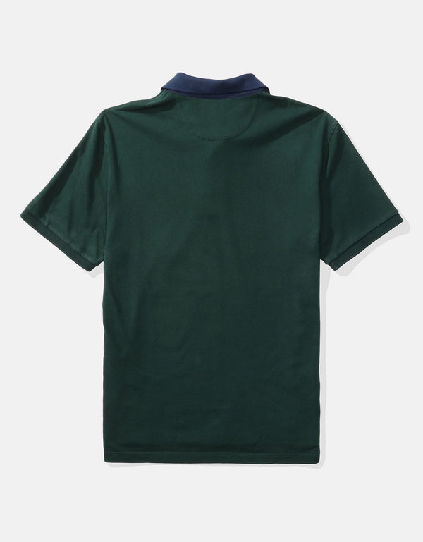 Camiseta Tipo Polo Slim Fit Ae - Verde