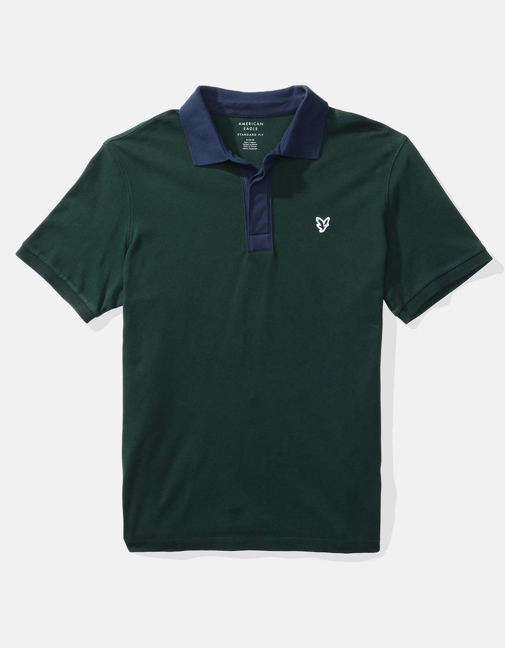 Camiseta Tipo Polo Slim Fit Ae - Verde 1165_4882_300_f