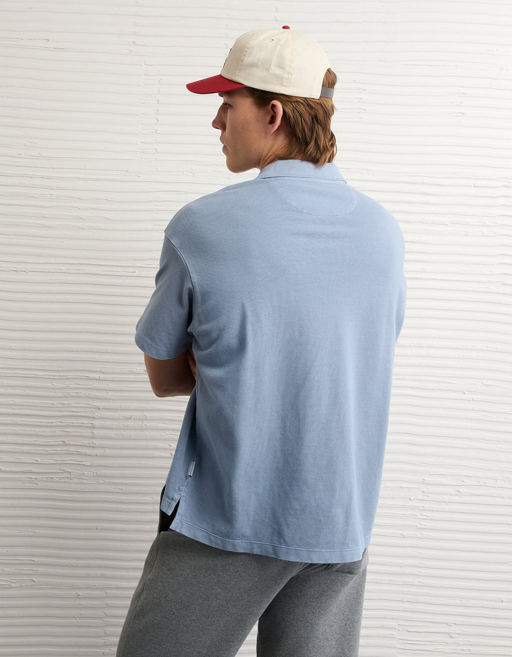Camiseta Tipo Polo Boxy Ae - Azul 1165_4983_400_ob