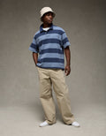 Camiseta Polo Piqué Boxy fit Ae - Azul 1165_5160_410_of