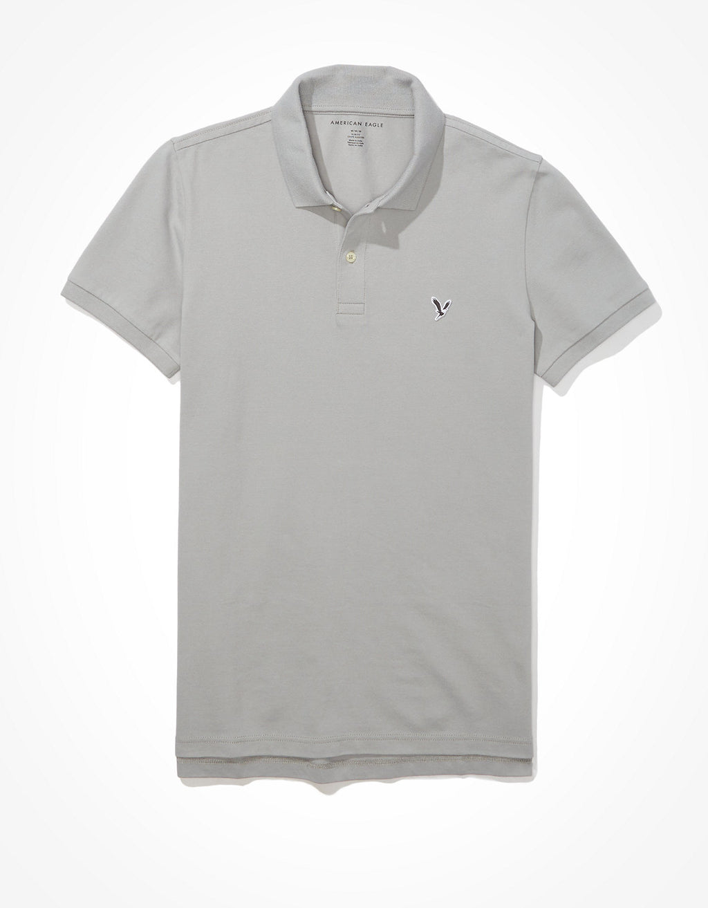 Camiseta Tipo Polo Slim Fit Ae - Plateado 1165_9146_046_f