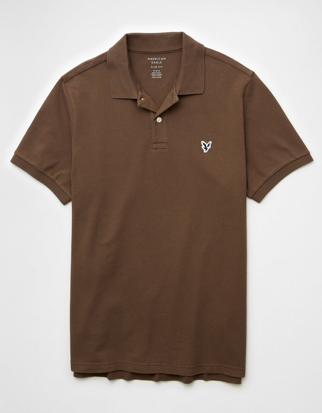 Camiseta Tipo Polo Slim Fit Ae - Café 1165_9146_203_f