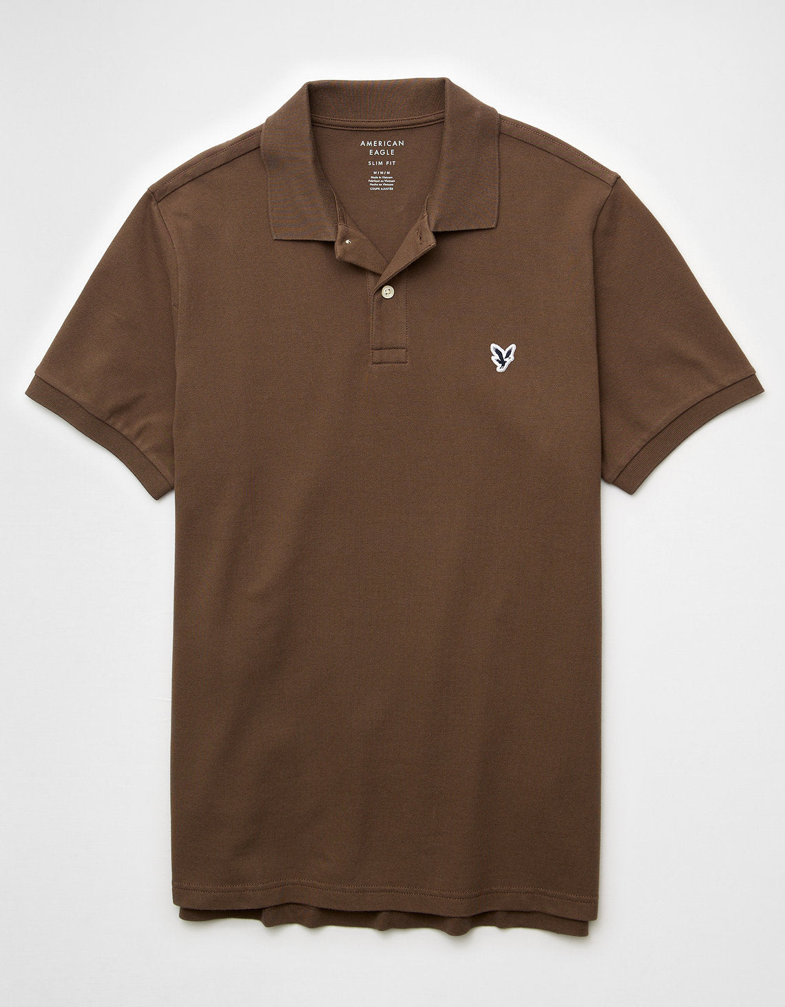 Camiseta Tipo Polo Slim Fit Ae - Café 1165_9146_203_f