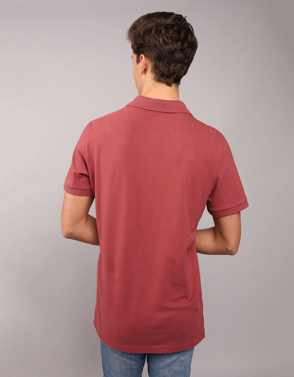 Camiseta Tipo Polo Slim Fit Ae - Café