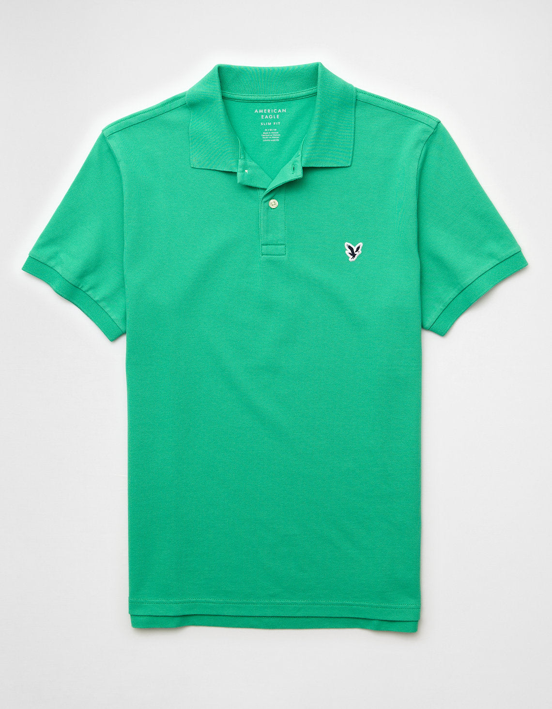 Camiseta Tipo Polo Slim Fit Ae - Verde 1165_9146_307_f