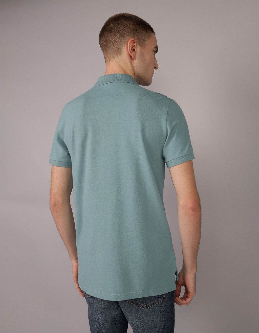 Camiseta Tipo Polo Slim Fit Ae - Verde 1165_9146_330_ob