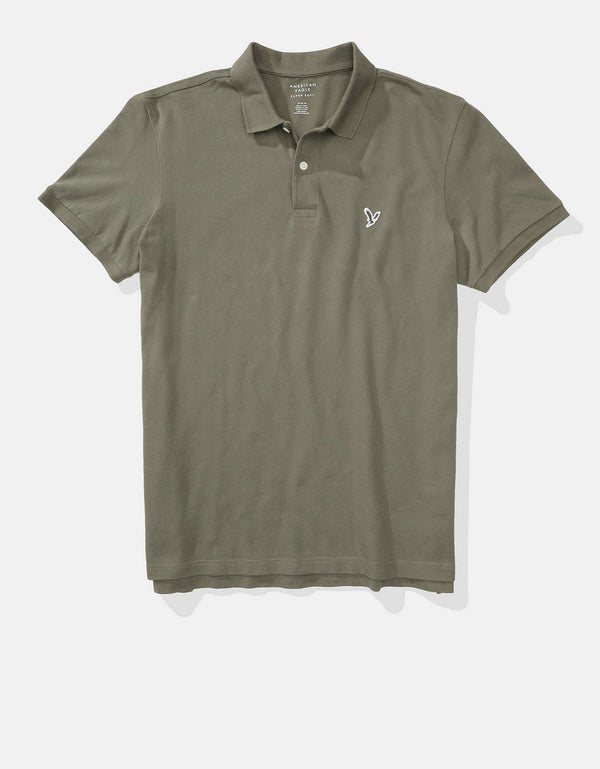 Camiseta Tipo Polo Slim Fit Ae - Verde