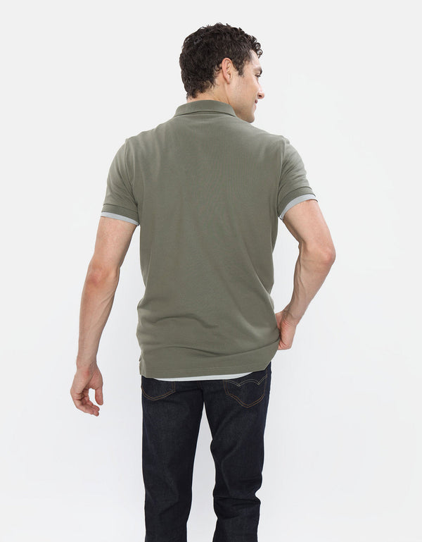 Camiseta Tipo Polo Slim Fit Ae - Verde