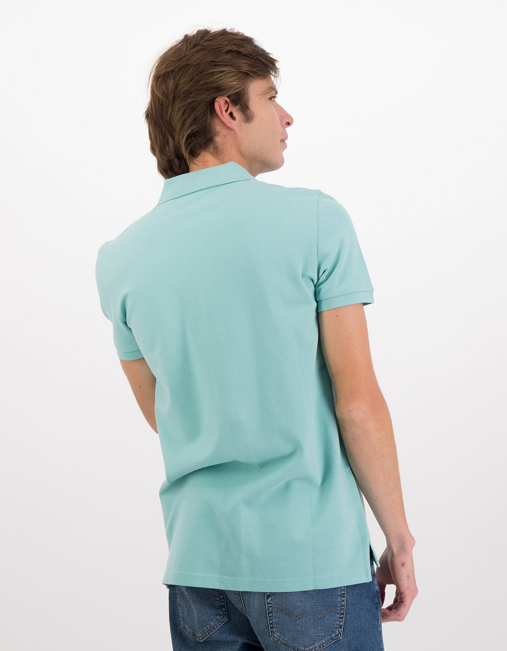 Camiseta Tipo Polo Slim Fit Ae - Azul 1165_9146_352_ob