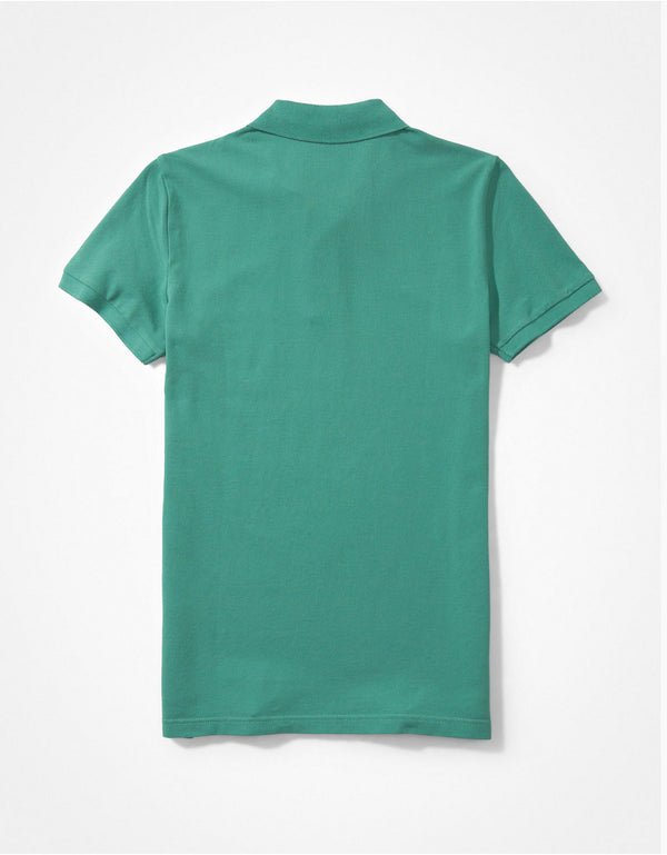 Camiseta Tipo Polo Slim Fit Ae - Verde