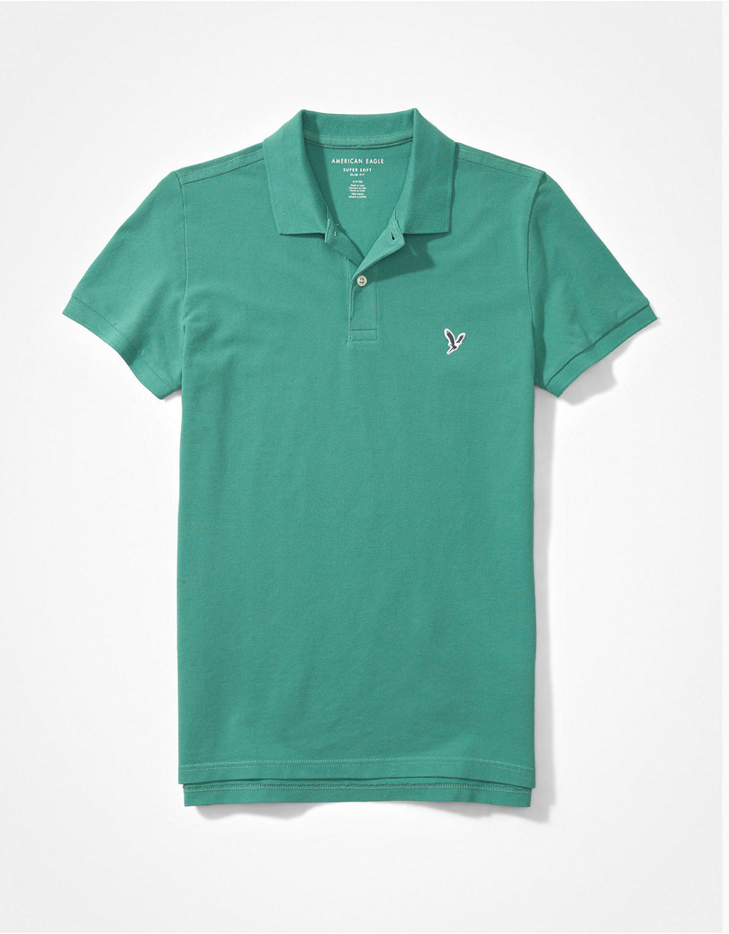 Camiseta Tipo Polo Slim Fit Ae - Verde 1165_9146_384_f