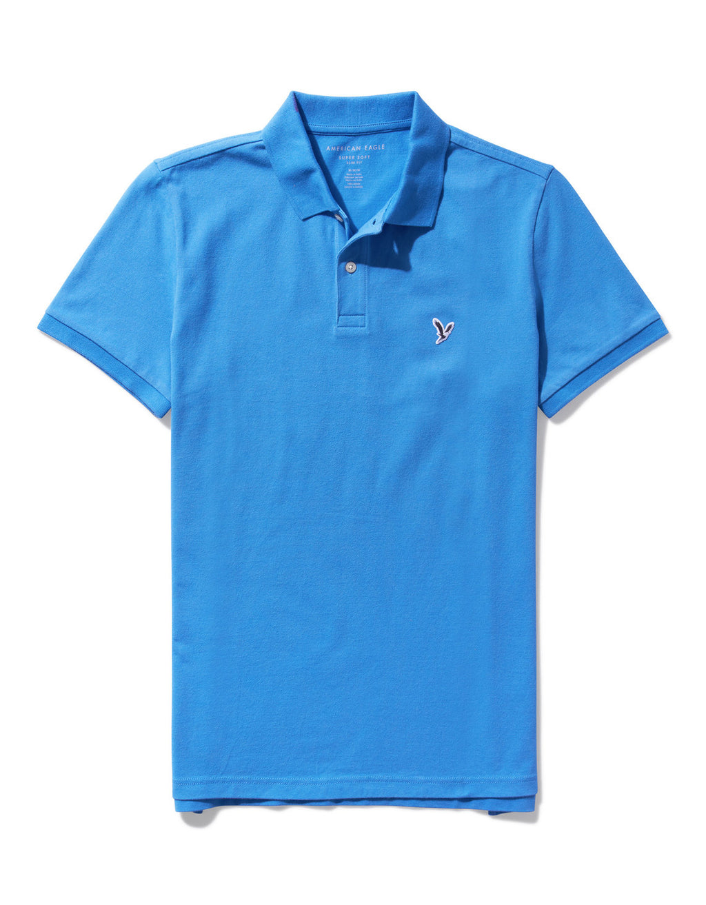 Camiseta Tipo Polo Slim Fit Ae - Azul 1165_9146_400_f