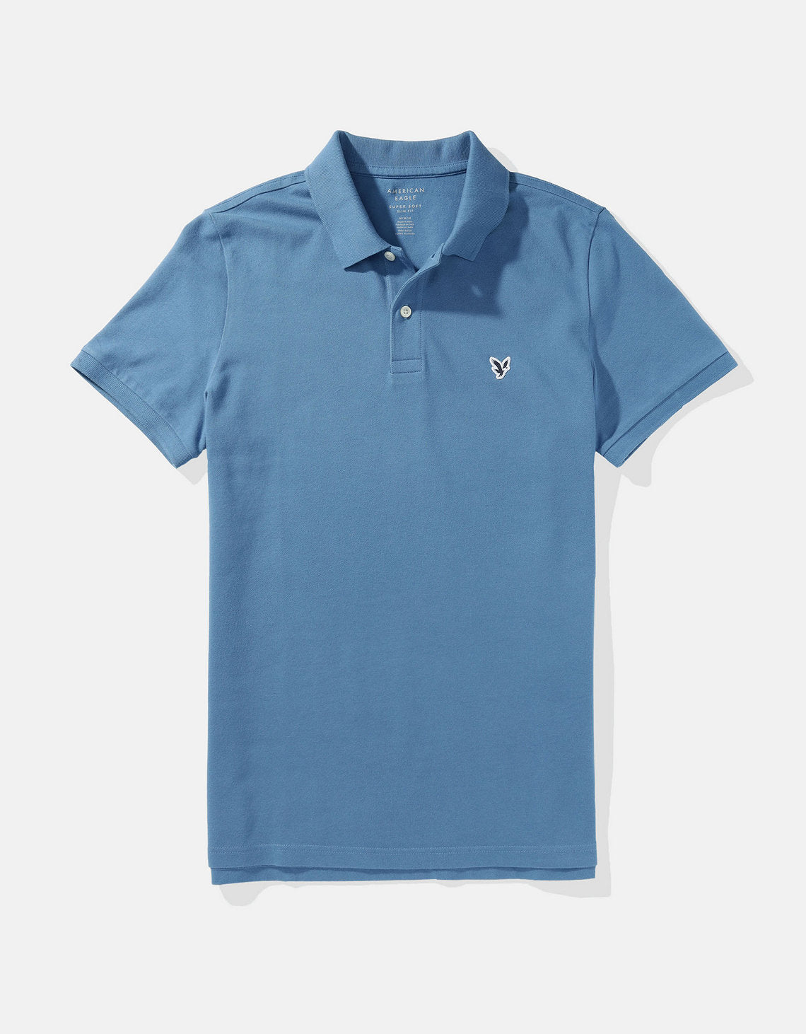 Camiseta Tipo Polo Slim Fit Ae - Azul 1165_9146_404_f