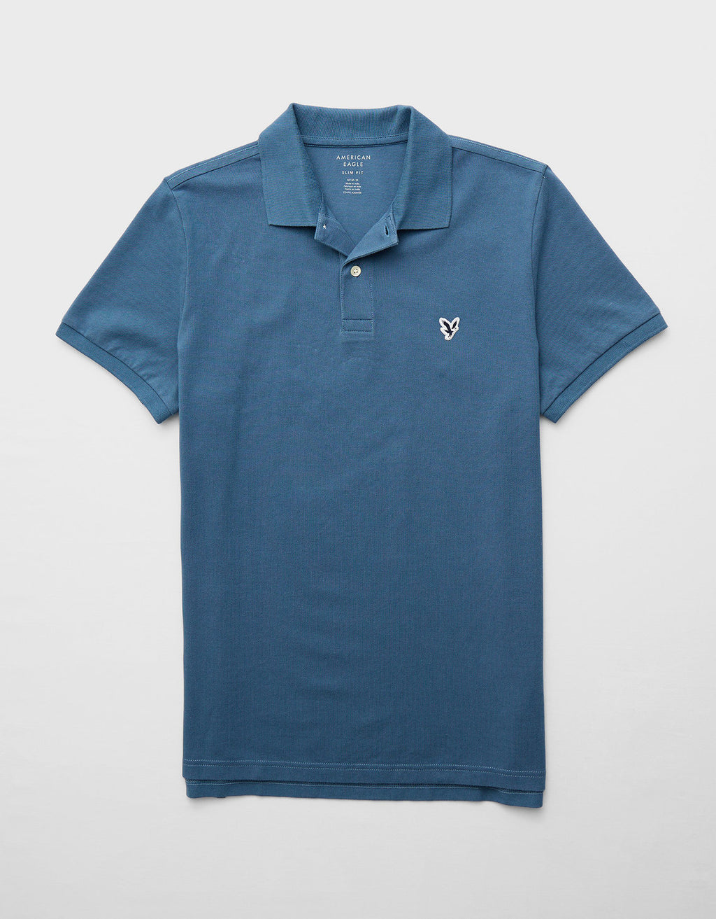 Camiseta Tipo Polo Slim Fit Ae - Azul 1165_9146_405_f