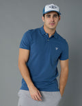 Camiseta Tipo Polo Slim Fit Ae - Azul 1165_9146_405_of