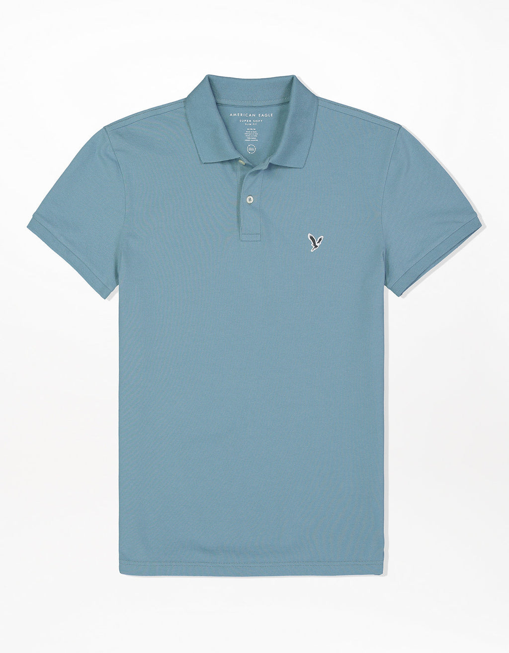 Camiseta Tipo Polo Slim Fit Ae - Azul 1165_9146_409_f