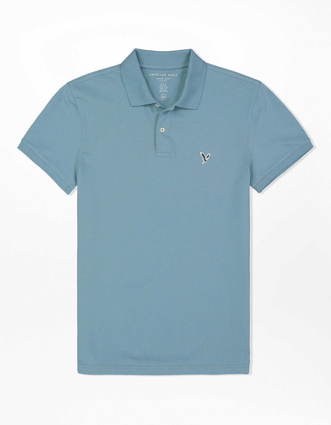 Camiseta Tipo Polo Slim Fit Ae - Azul 1165_9146_409_f