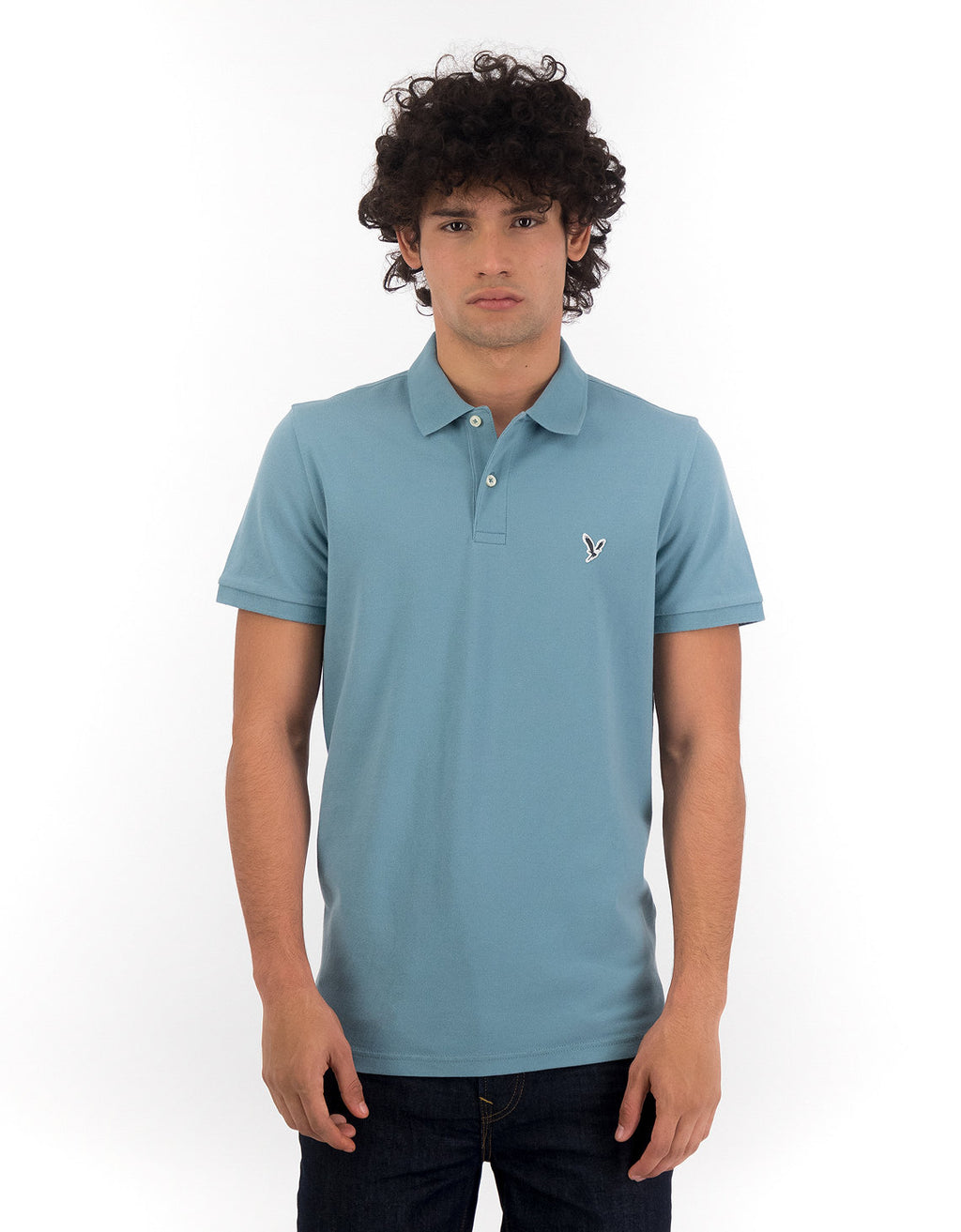 Camiseta Tipo Polo Slim Fit Ae - Azul 1165_9146_409_of