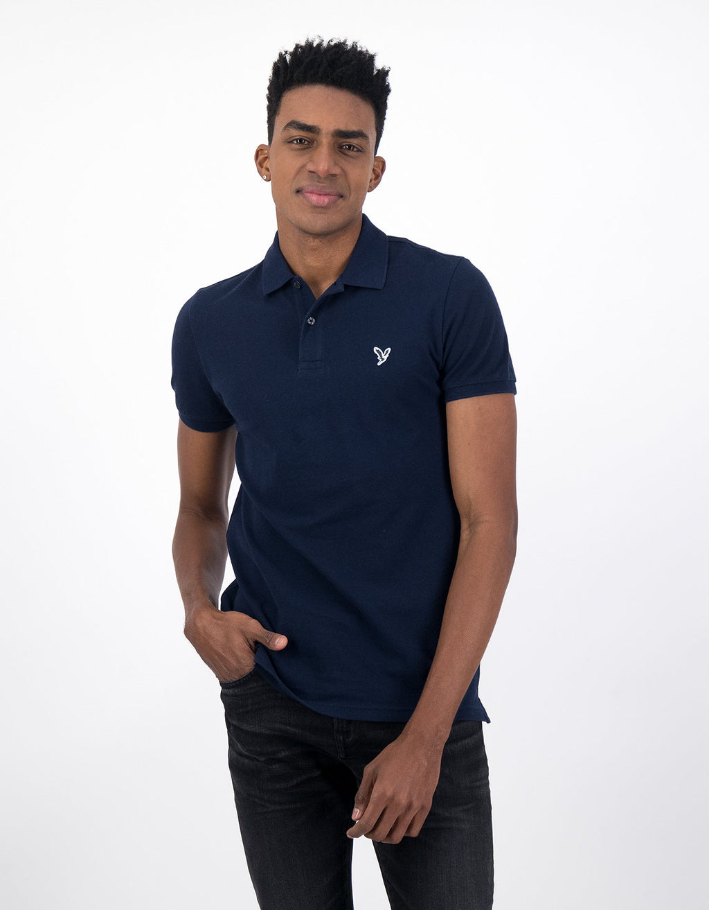 Camiseta Tipo Polo Slim Fit Ae - Azul 1165_9146_410_of
