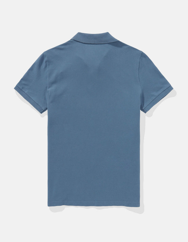 Camiseta Tipo Polo Slim Fit Ae - Azul