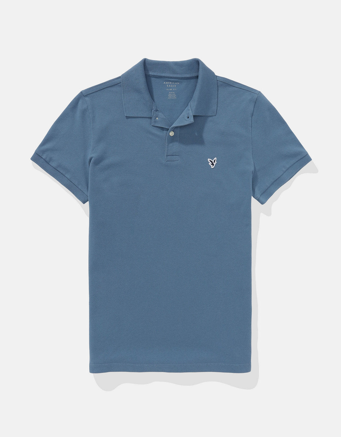 Camiseta Tipo Polo Slim Fit Ae - Azul 1165_9146_421_f