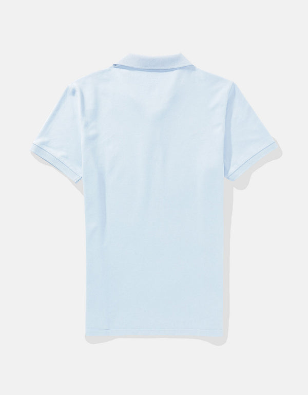 Camiseta Tipo Polo Slim Fit Ae - Azul
