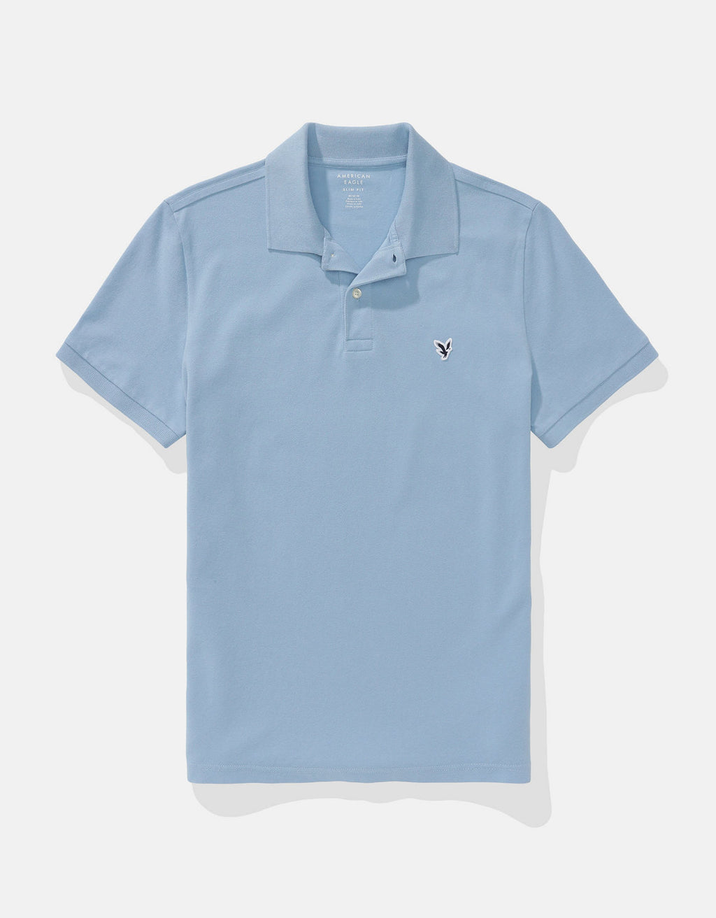 Camiseta Tipo Polo Slim Fit Ae - Azul 1165_9146_440_f