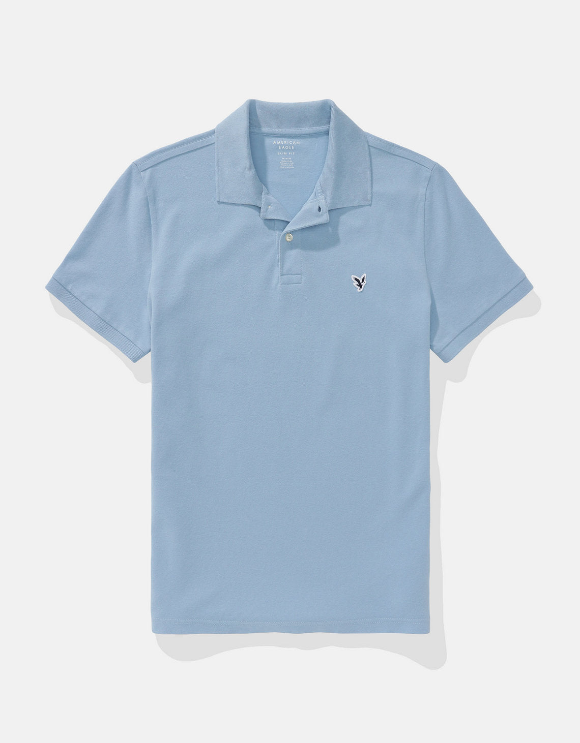 Camiseta Tipo Polo Slim Fit Ae - Azul 1165_9146_440_f