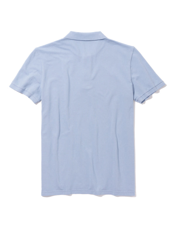 Camiseta Tipo Polo Slim Fit Ae - Azul