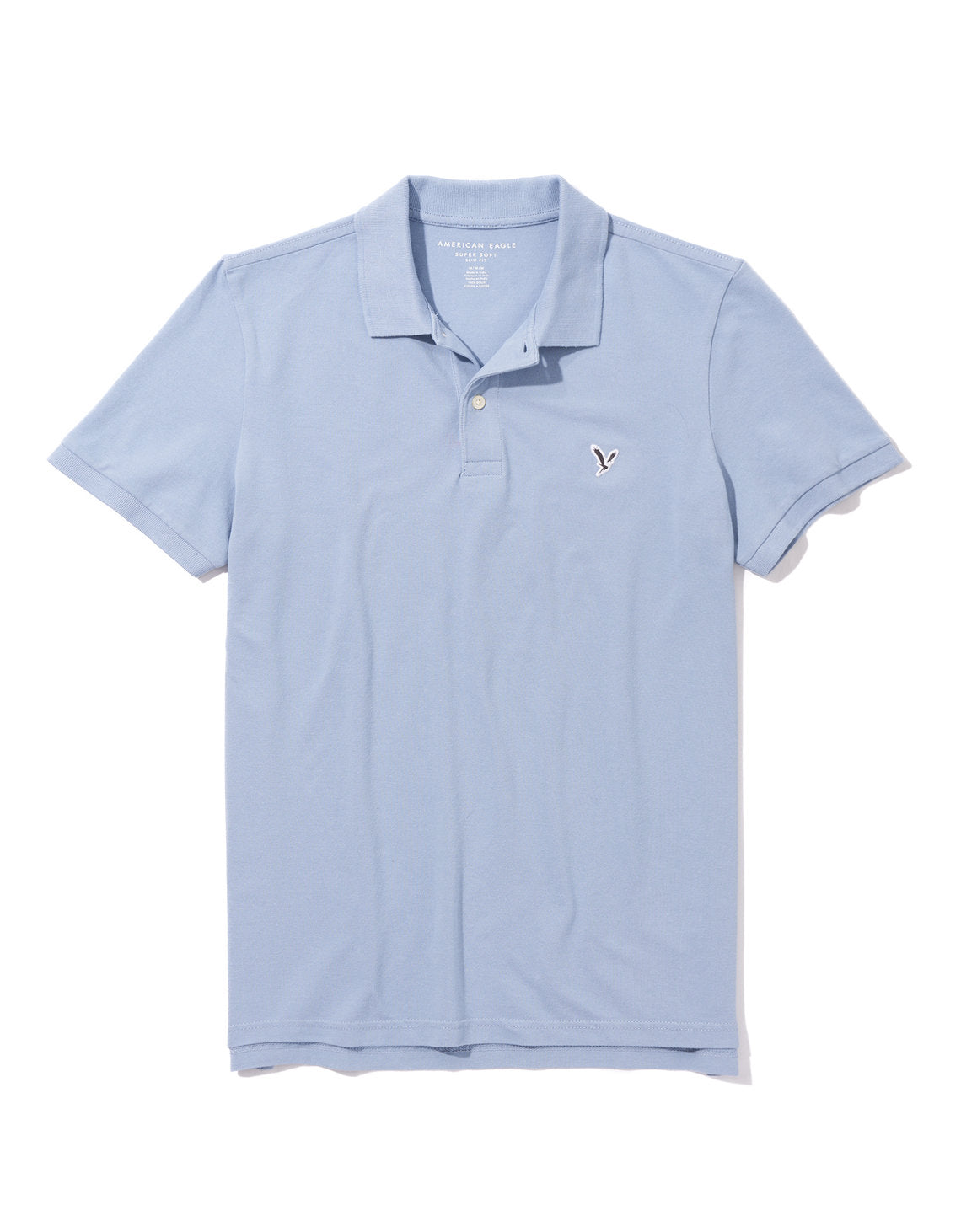 Camiseta Tipo Polo Slim Fit Ae - Azul 1165_9146_441_f