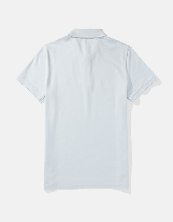 Camiseta Tipo Polo Slim Fit Ae - Azul