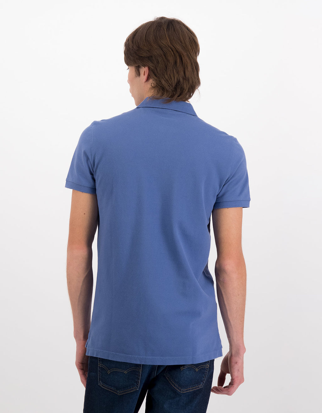 Camiseta Tipo Polo Slim Fit Ae - Azul 1165_9146_497_ob
