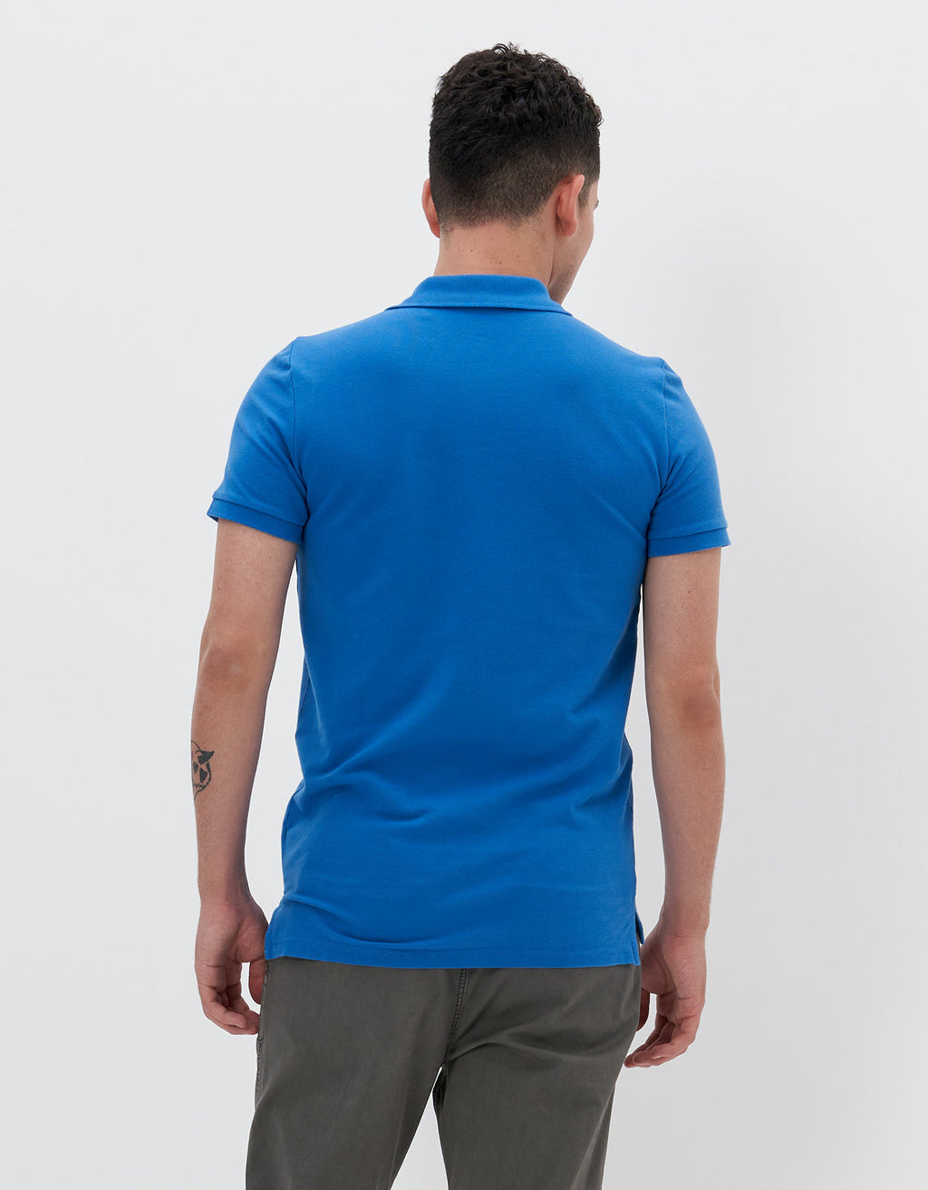 Camiseta Tipo Polo Slim Fit Ae - Azul 1165_9146_499_ob