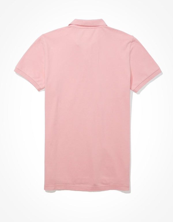 Camiseta Tipo Polo Slim Fit Ae - Rosa